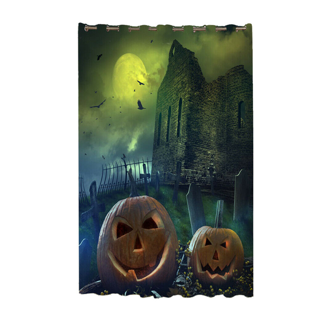 Waterproof Halloween Window Curtain Bathroom Shower Curtain  2#200x200cm
