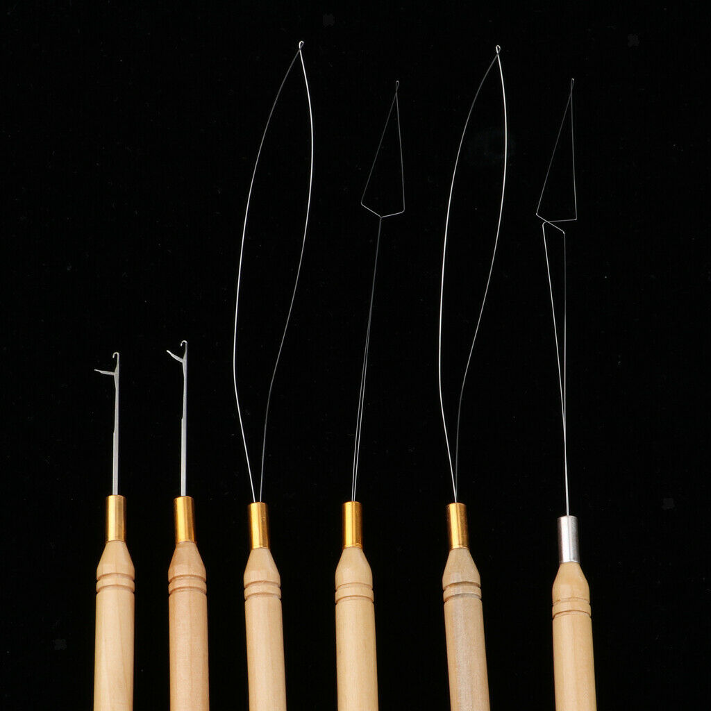 Pack of 6 Wooden Grip Metal Wire Threading Tool for Quick and Easy Installation