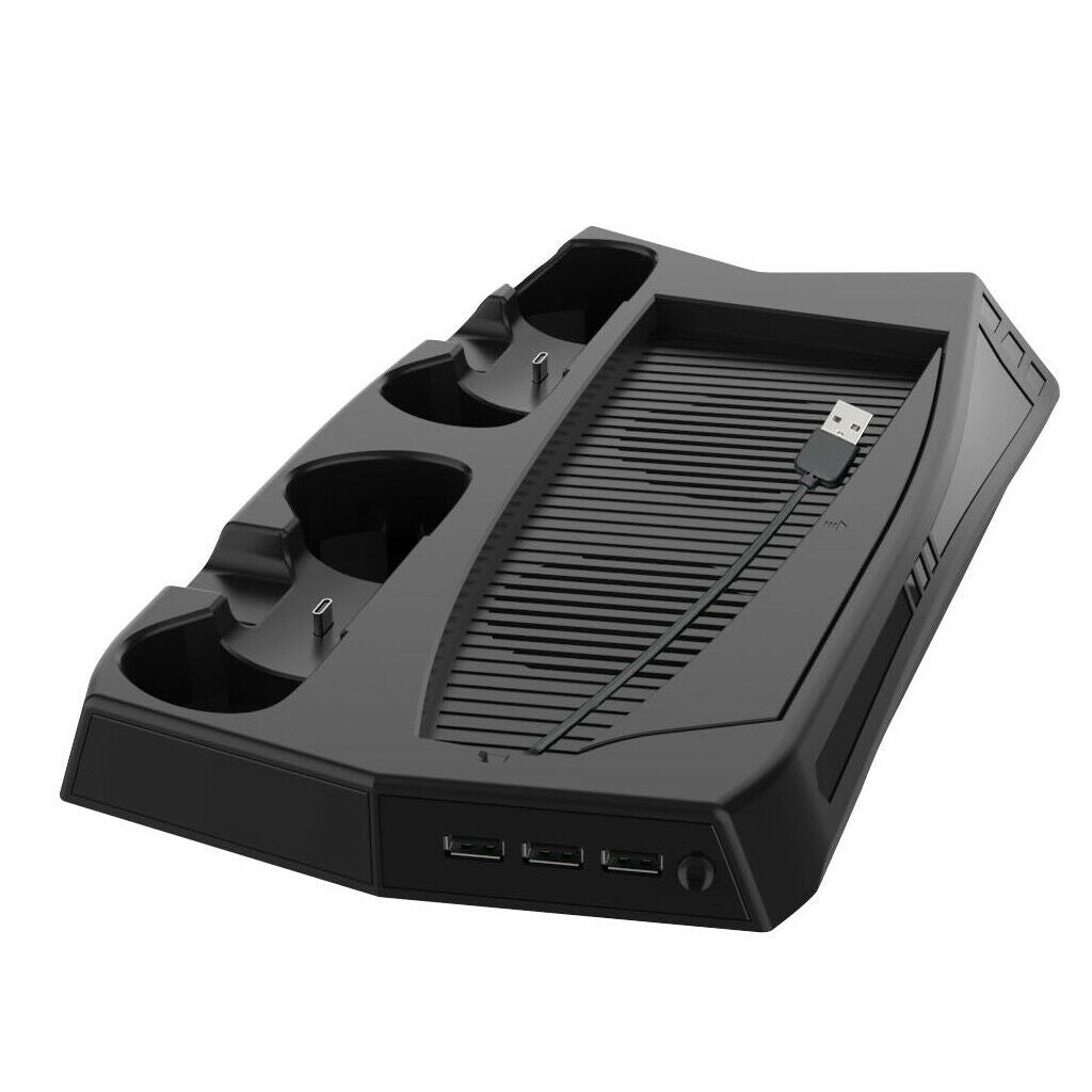 4 IN 1 Stand + Fan + Controller Charging Station + USB Hub fit for PS5 UHD/DE