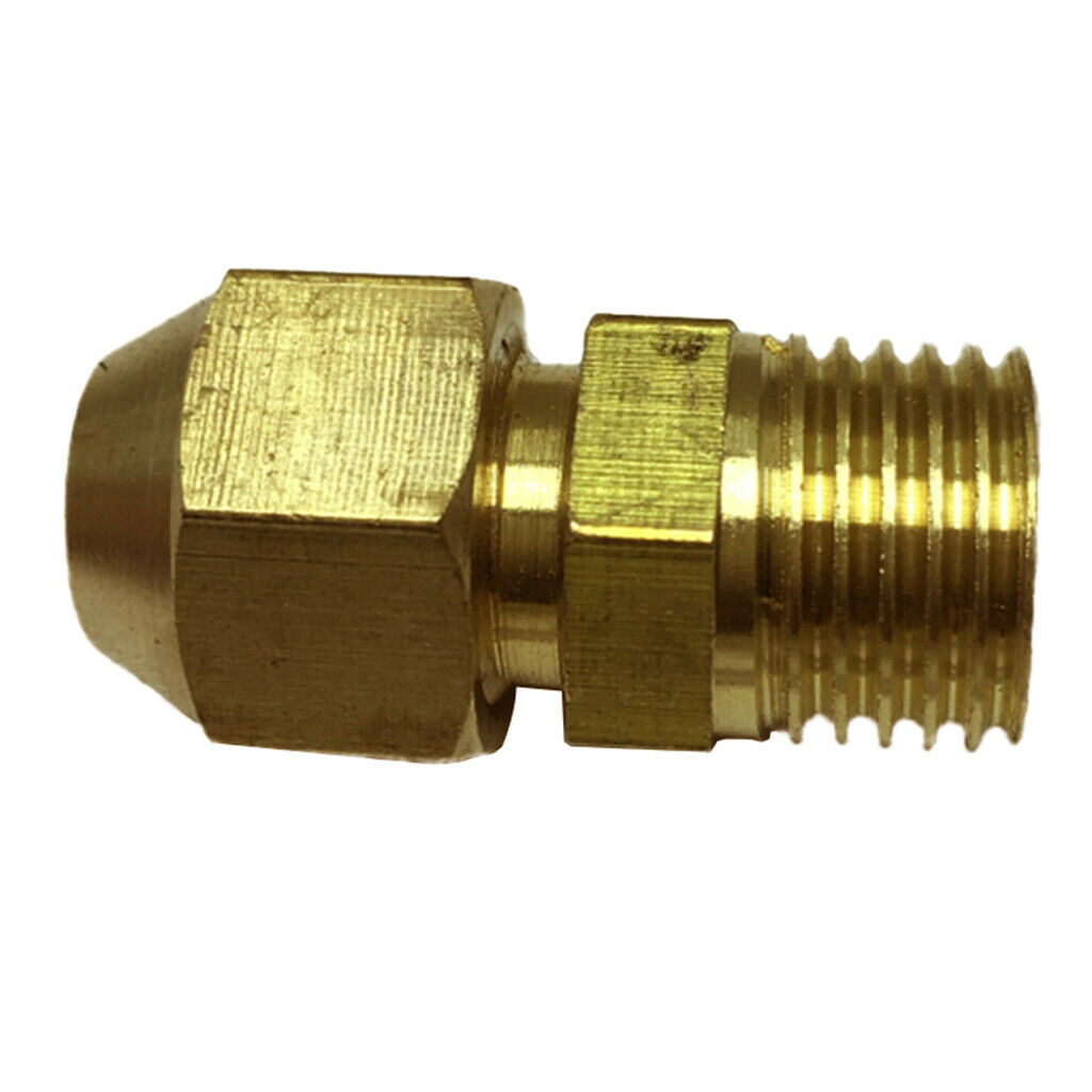 2 Pcs 1/4in Male Threaded Straight Connector Adapter Compression Plumbing