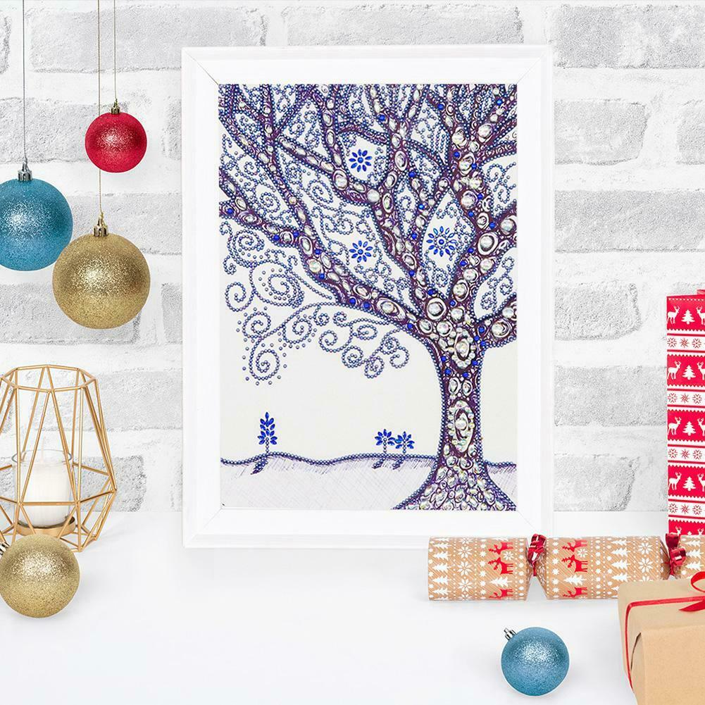 5D DIY Special Shaped Diamond Painting Tree Cross Stitch Mosaic Kits Decor @