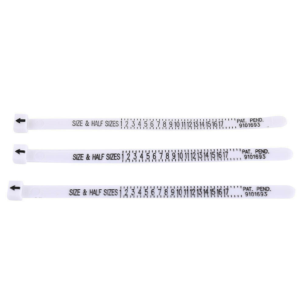 1x finger Sizer Measure Tool Gauge Plastic Size Finder Reuseable standard ruler