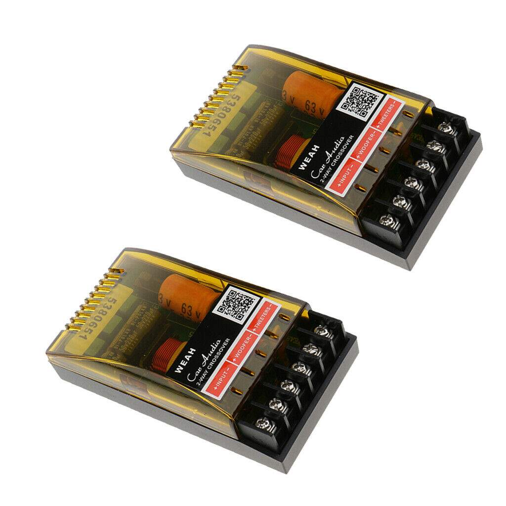 2 Pieces 220W 2-6ohm 2 Way Speaker Frequency Divider Amplifier Crossover Filter
