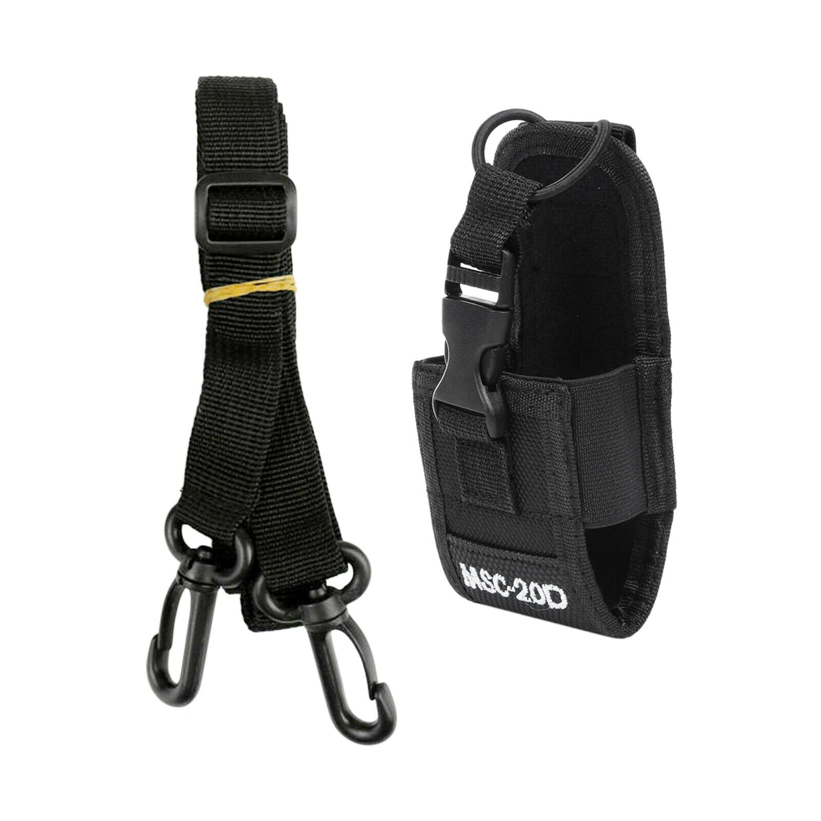 Multi-Function Radio Holder Case Bag with Sling Radio Talkie Accessory Black