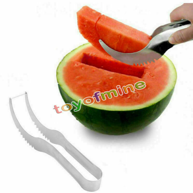 Stainless Steel Melon Slicer Cutter Corer Server Splitter Watermelon Cantaloupe