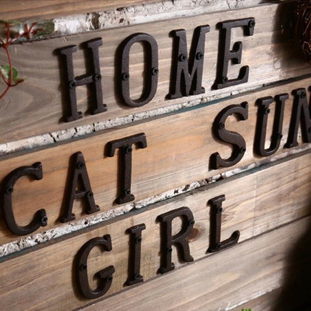 2x DIY Outdoor Door Door Plate Mailbox Iron Nordic Style Letters Living Room