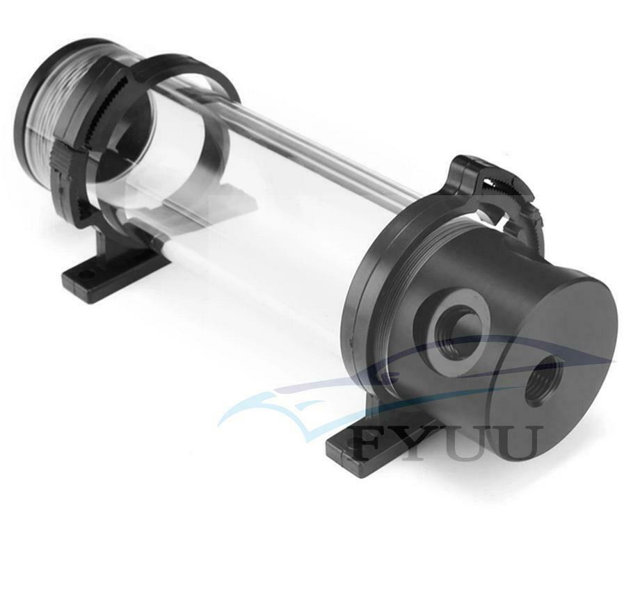 Acrylic Cylinder Reservoir Water Tank G1/4 50x240mm For PC Liquid Cooling System