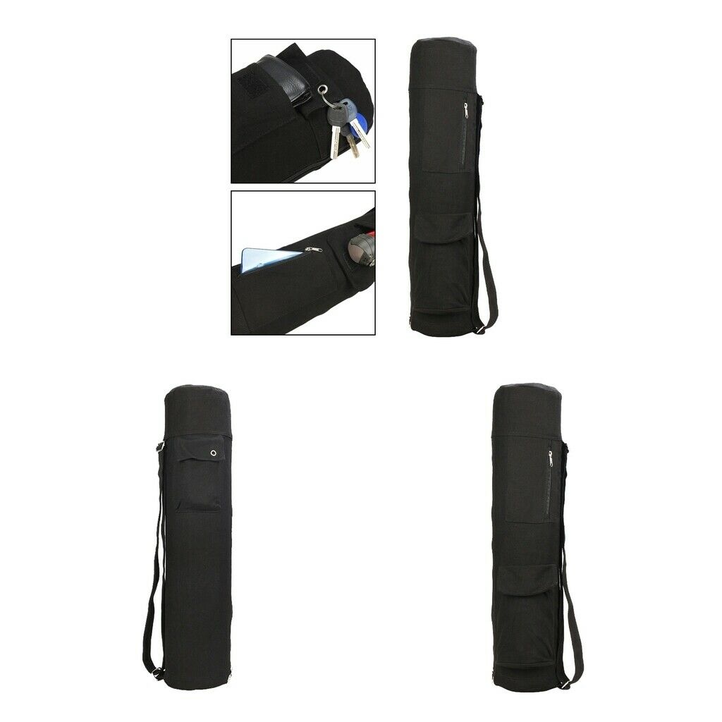 Full-Zip Exercise Yoga Mat Carry Bag Multi Pockets Waterproof Storage Bag