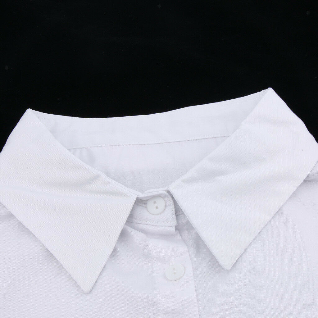 2x False Faux Collar Half Shirt Blouse Detachable W / 4 Buttons