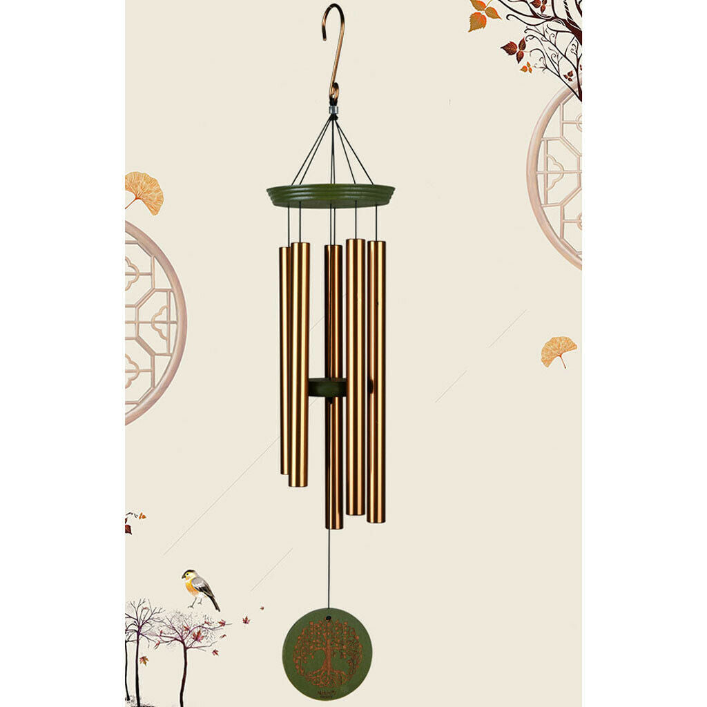 5 Tubes Garden Wind Chimes Metal Bells Yard Garden Home Hanging Decoration