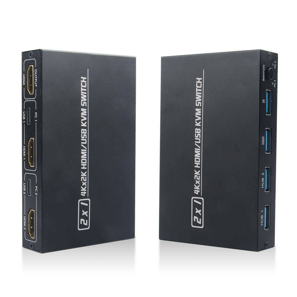 HDMI HDCP USB KVM Switch Support HD 2K*4K 2 Hosts Share 1 Monitor Keyboard Mouse