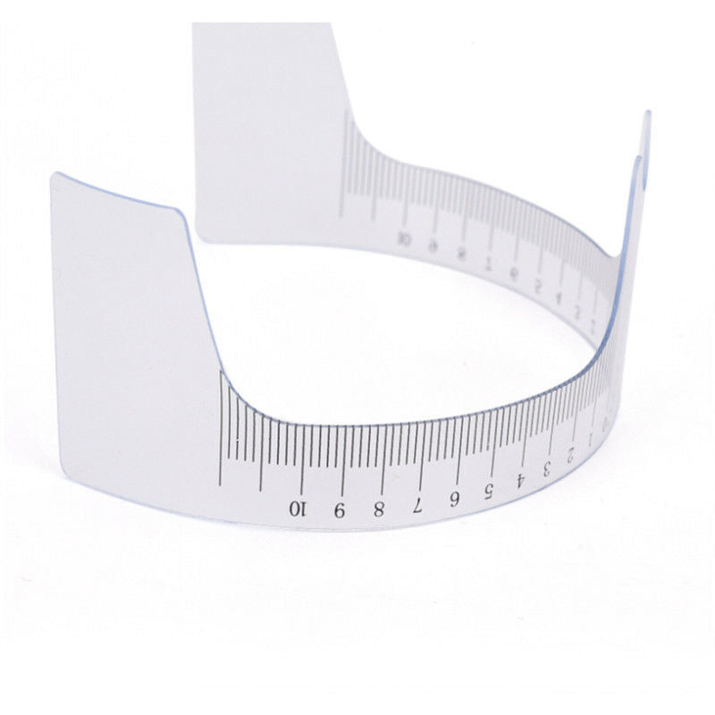 Reusable Eyebrow Stencil Makeup Microblading Measure Plastic Tattoo Ruler H1 Lt