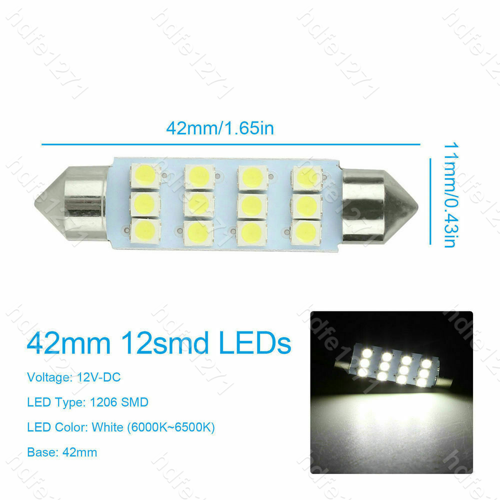 20pcs Combo LED Car Interior Inside Light Kit Dome Map Door License Plate Light