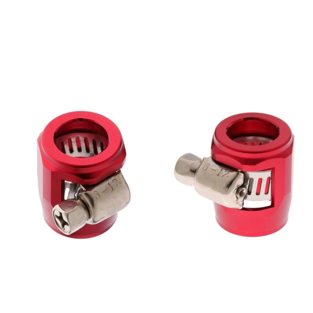 2X AN6 Hose End Finisher Aluminum Oil Water Pipe Clamp Outer Diameter