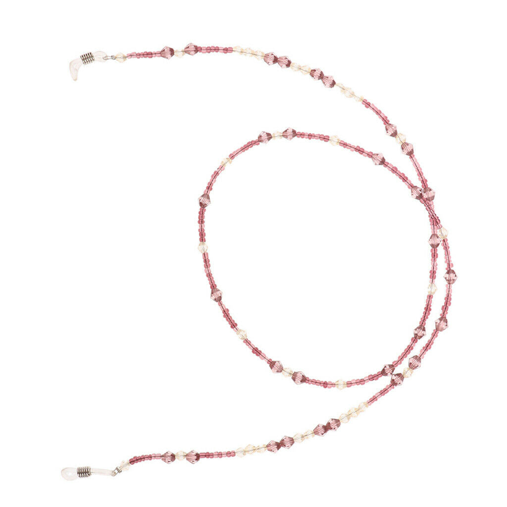 Fashion Elegant Crystal  Beads Eyeglasses Chain Holder Eyewear Lanyard  Necklace
