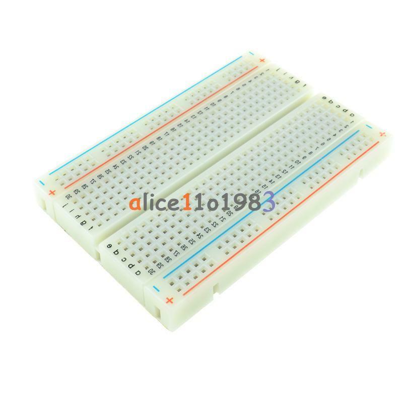 Mini Universal Solderless Breadboard 400 Tie-points +65PCS Jumper cable wire