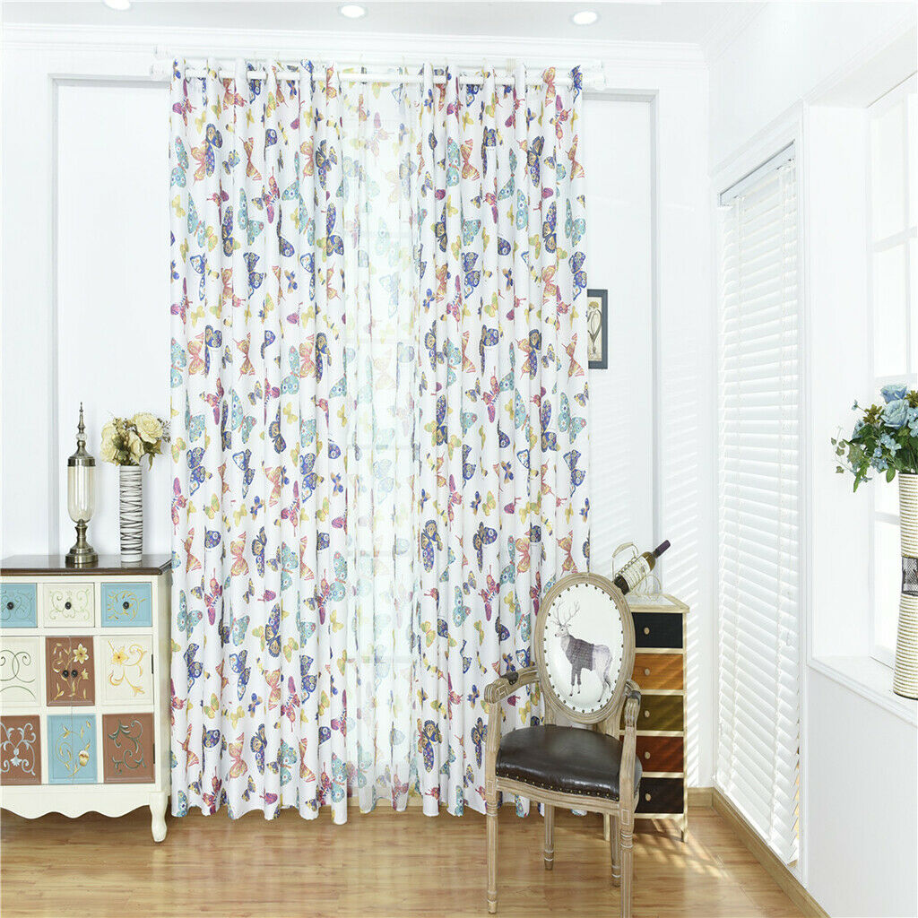 Christmas Curtains Window Home Decoration Home Elegant Butterfly Style