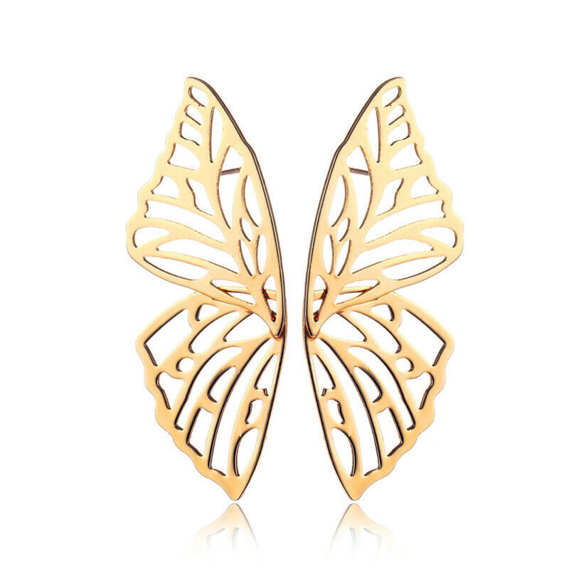 Women Hollow Butterfly Drop Dangle Earring Metal Geometric Earrings Jewel.l8