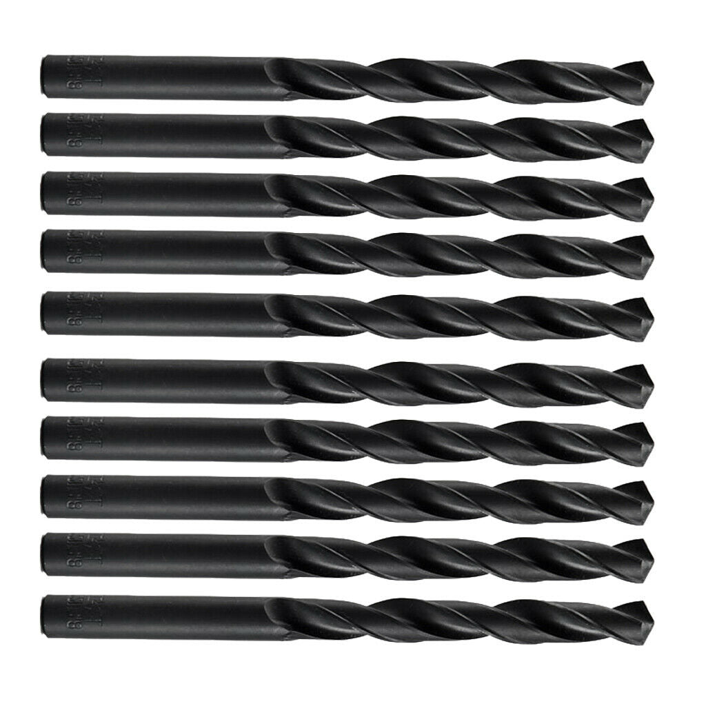 10 Pieces High speed steel straight shank twist drill fits all power drills
