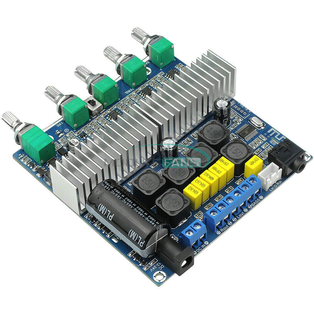 DC 12-24V TPA3116D2 Digital Audio Amplifier Board Bluetooth 5.0 100W+50W+50W