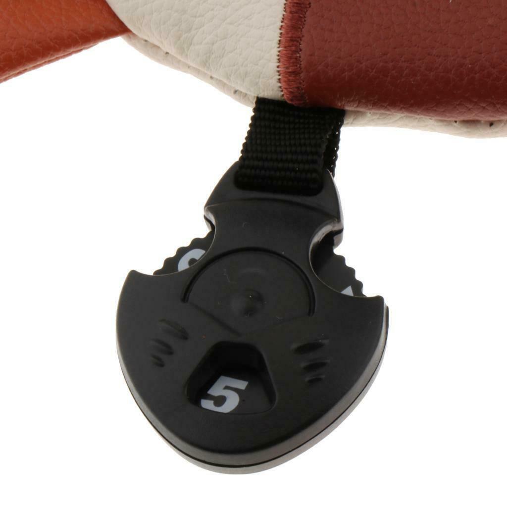 4x Golf Wood Headcover for Driver Fairway Hybrid UT Set Mallet Putter PU Leather