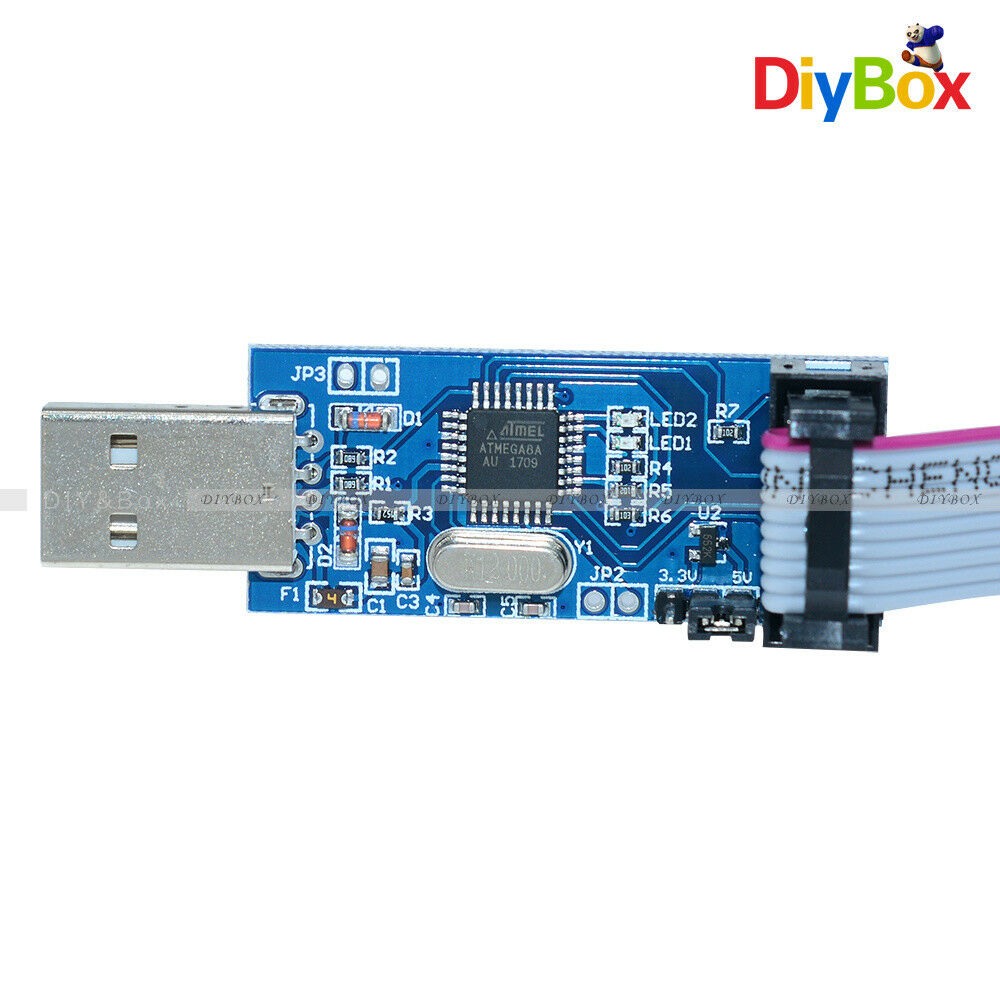 10 Pin Cable  USB ATMEGA8 ATMEGA128 USBASP USBISP AVR Programmer Adapter Arduino
