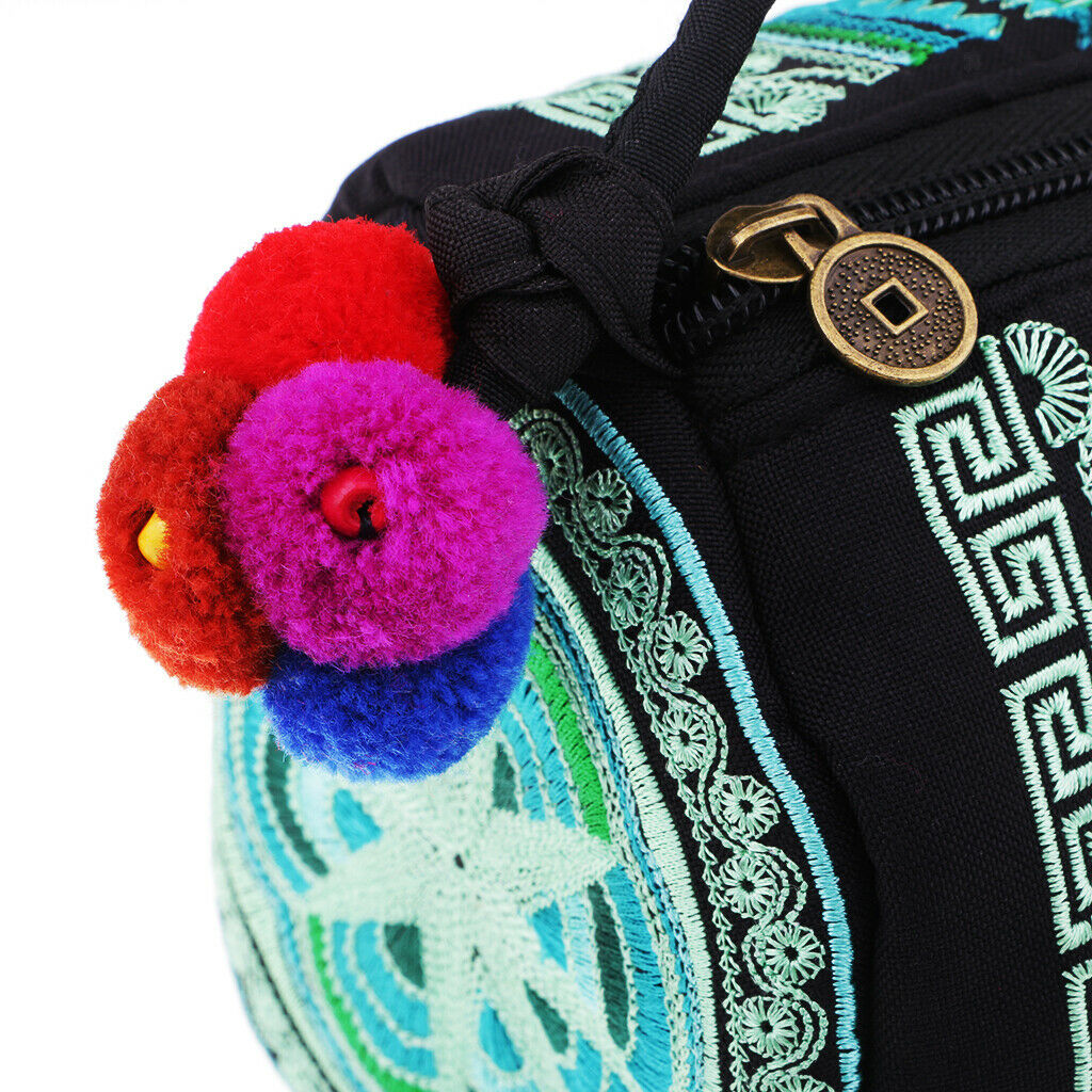 Chinese Style Bag Embroidery Flowers Ethnic Canvas Handmade Shoulder Bag #3