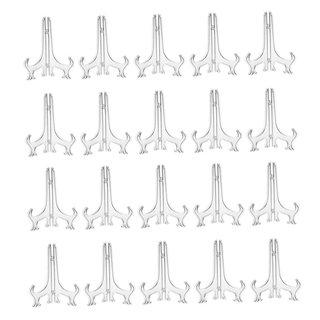 60x Transparent Easels Stand Holders Display Plate Photo Pedestal 3inch