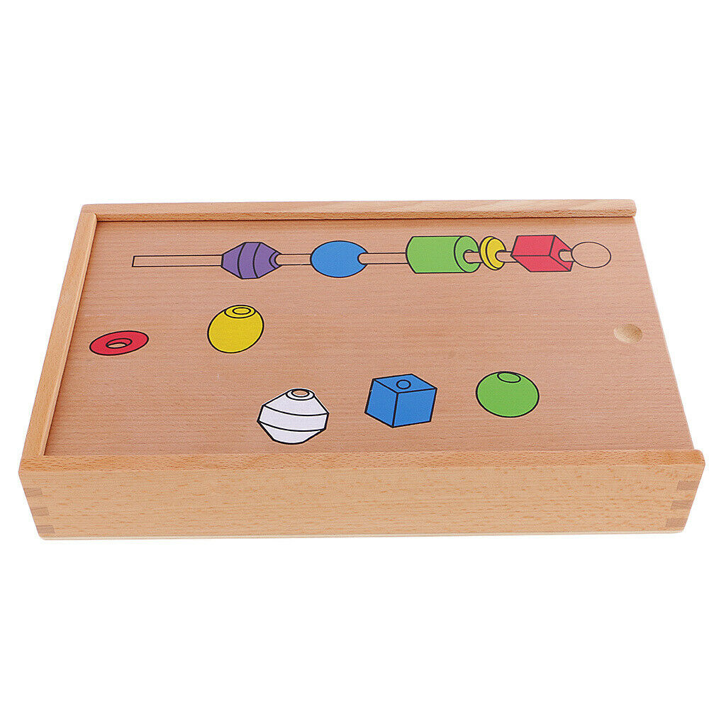 6 Colors Stacking Building Beads Kids Early Learning Educational