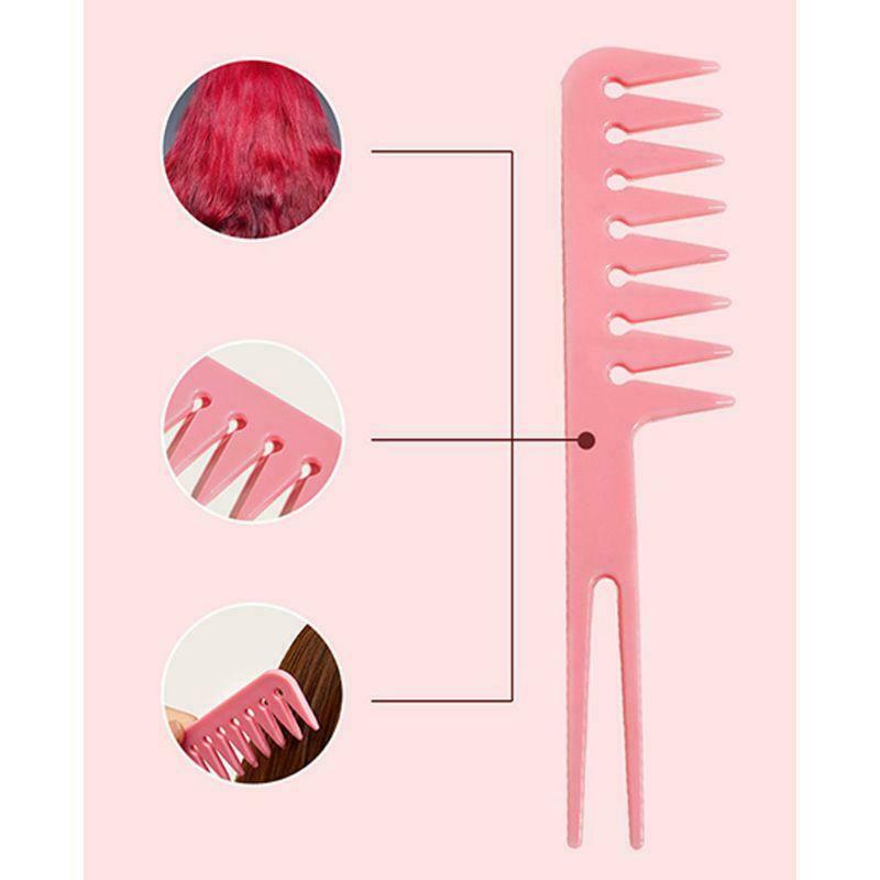 Wide Teeth Hairbrush Fork Comb Men Beard Hairdressing Brush Styling Tool