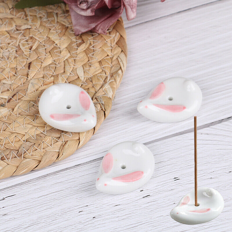 1Pc Ceramic Rabbit Incense Burner Stick Censer Holder Chopstick Rest Tabl.l8