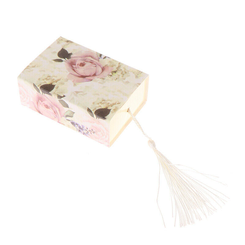 10pc New Rose Flower Pattern Tassel Pendant Candy Box Chocolate Box Gift .l8