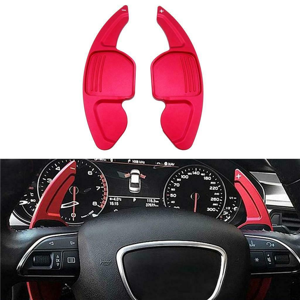 1Pairs Shift Paddle Shifter Extension fit for Audi A3 A4L A5 A6 A7 A8 S5 Q5 Red