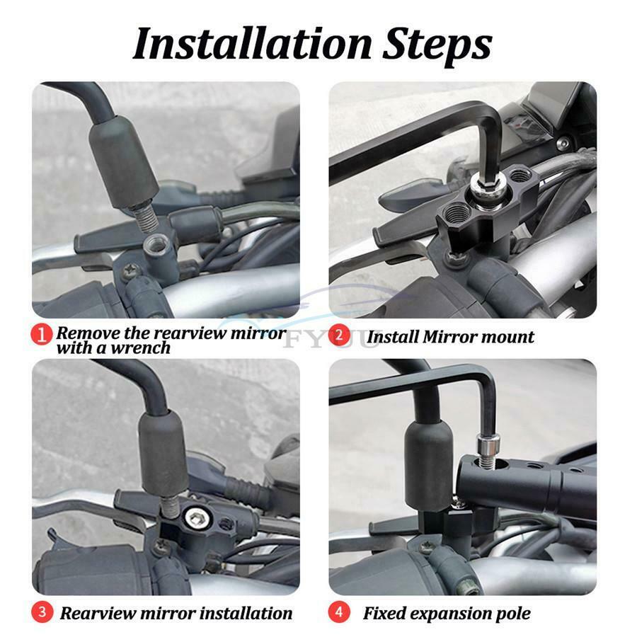 25MM Motorcycle Universal Handlebar Aluminum Alloy Headlamp Extension Bracket