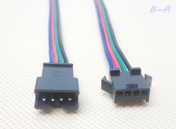 2x JST-SM 4-Pin (4P) Connector Pairs (4M & 4F); WS2801 LPD8806 Addressable Ld
