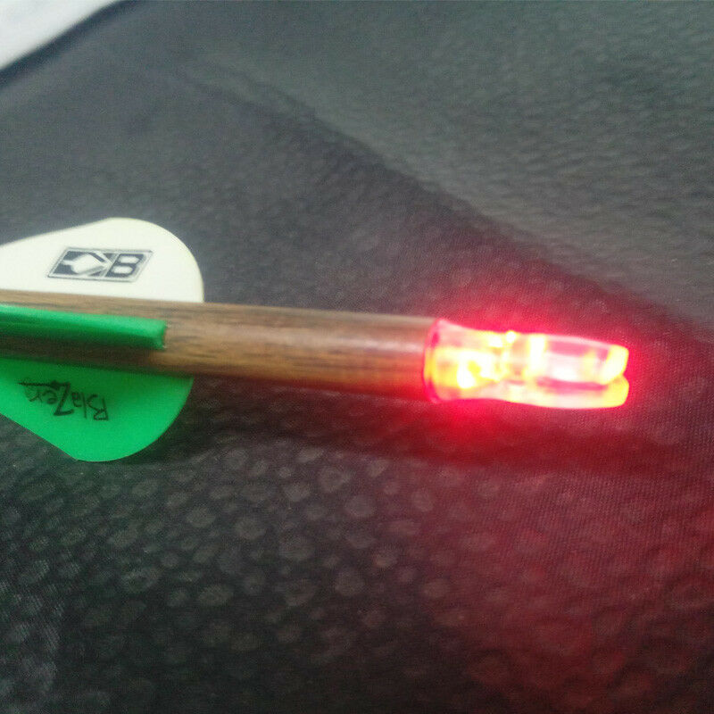 12pcs Colorful Archery Arrow Nocks Led Lighted Tails DIY Arrow Shaft 6.2MM
