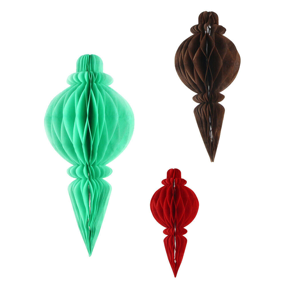 3Pcs Paper Honeycomb Hanging Decoration for Birthday Wedding Baby Shower