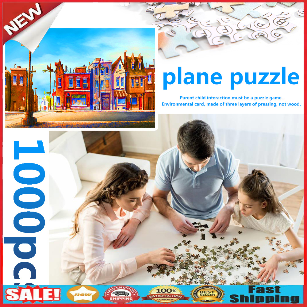 1000pcs/set DIY Streetscape Paper Puzzles Toys Mini Educational Game Jigsaw @