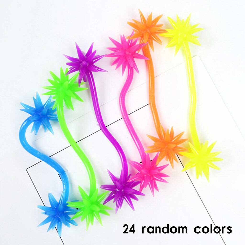 24 Pack of Meteor Hammer Soft Rubber Hand Sticky Ball Sticky Hammer Supplies