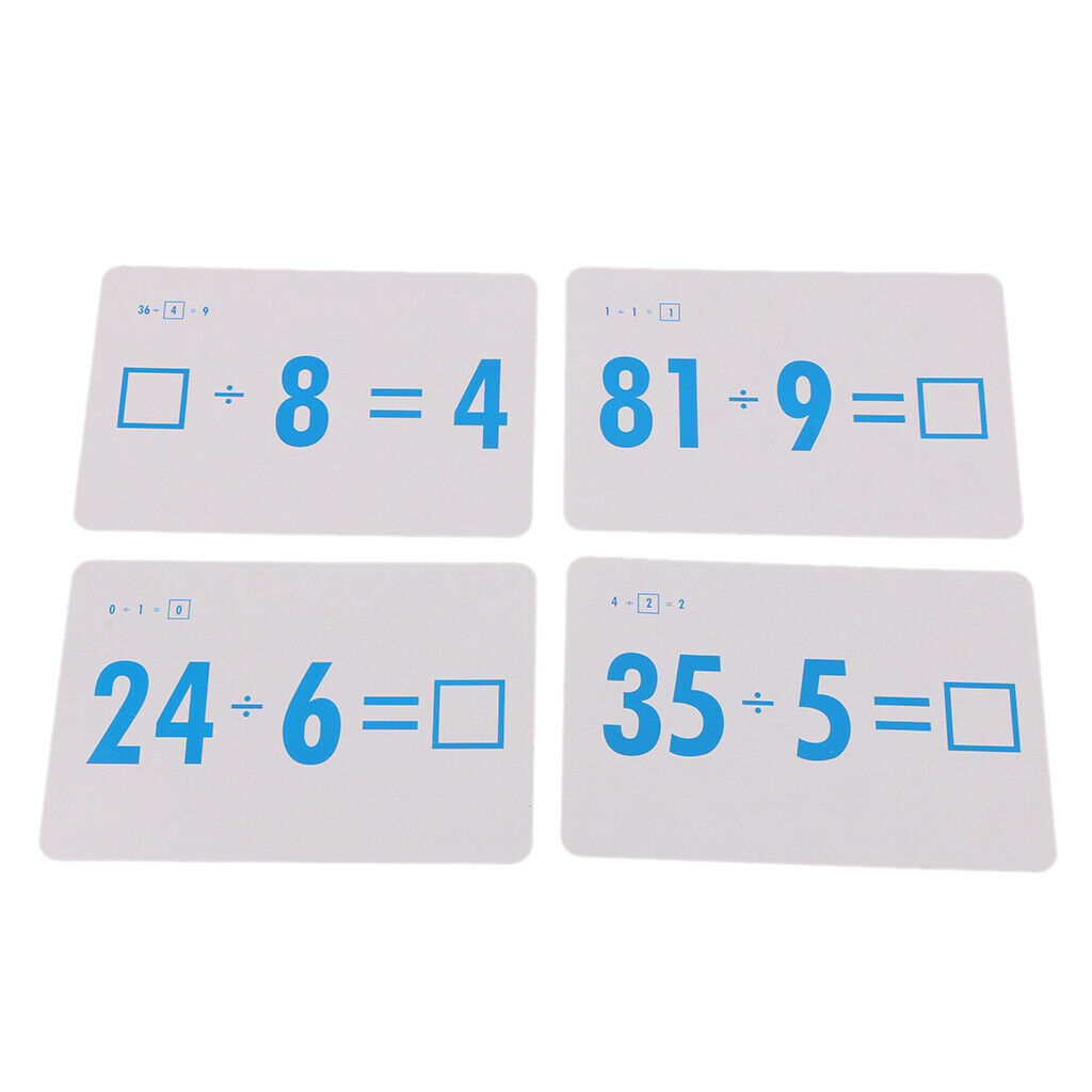 144 Pieces Math Flash Cards for Elementary School Educational Materials