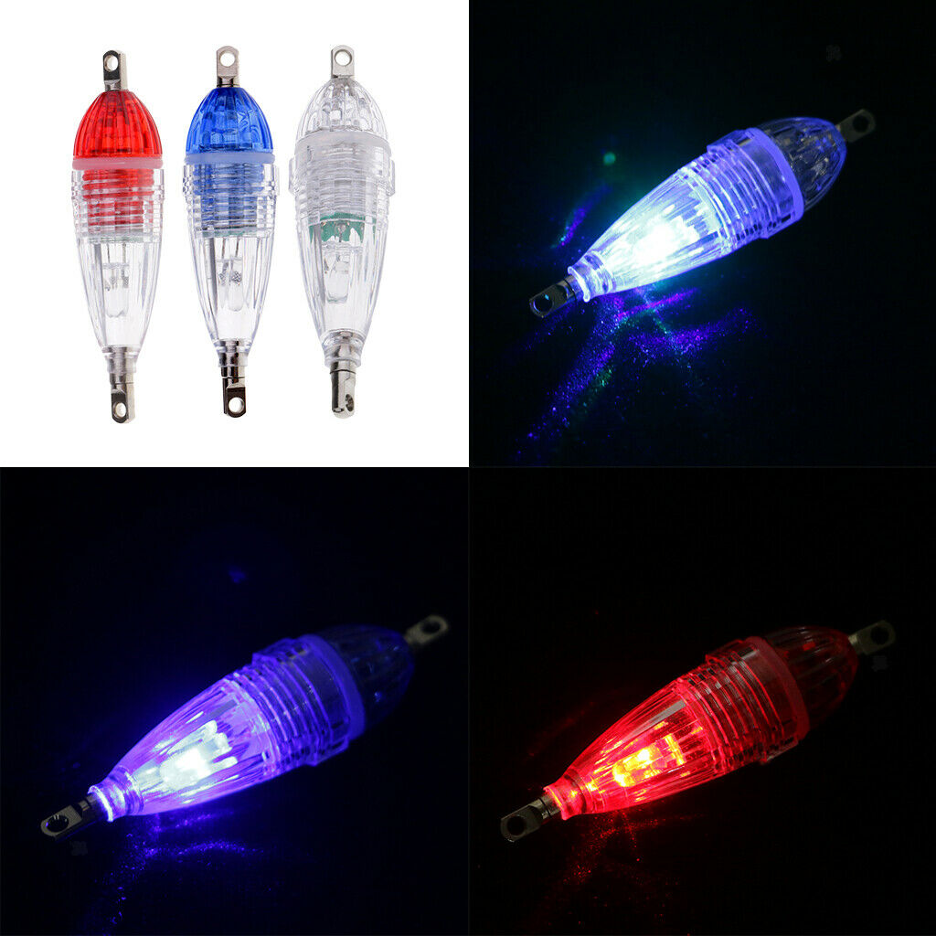3pcs Underwater Drop LED Fishing Light Fish Lure Bait Attractor LED Flashing