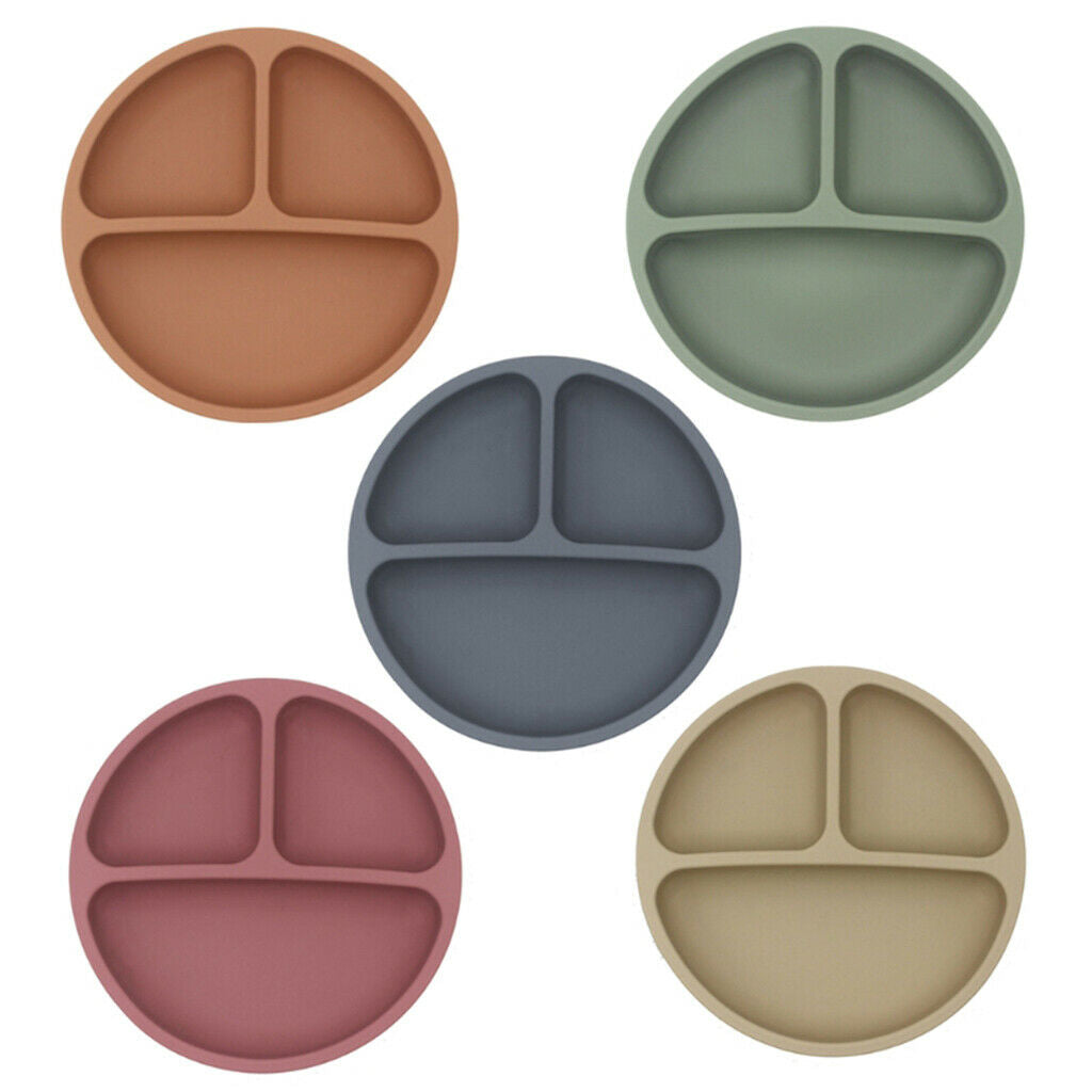 4pcs Silicone Baby Feeding Supplies with Plate Spoons Bib and Bowl Camel