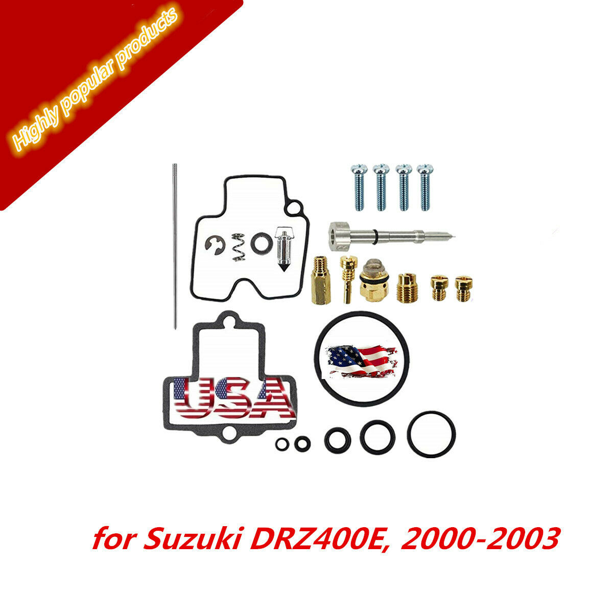 New Durable For Suzuki DRZ400E 2000-2003 Carb / Carburetor Repair Kit - DRZ 400E