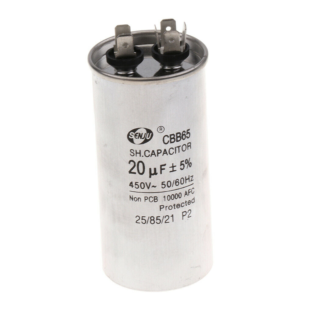 Round CBB65 Motor Run Capacitor 20 uf MFD 450Volt for Condenser Straight