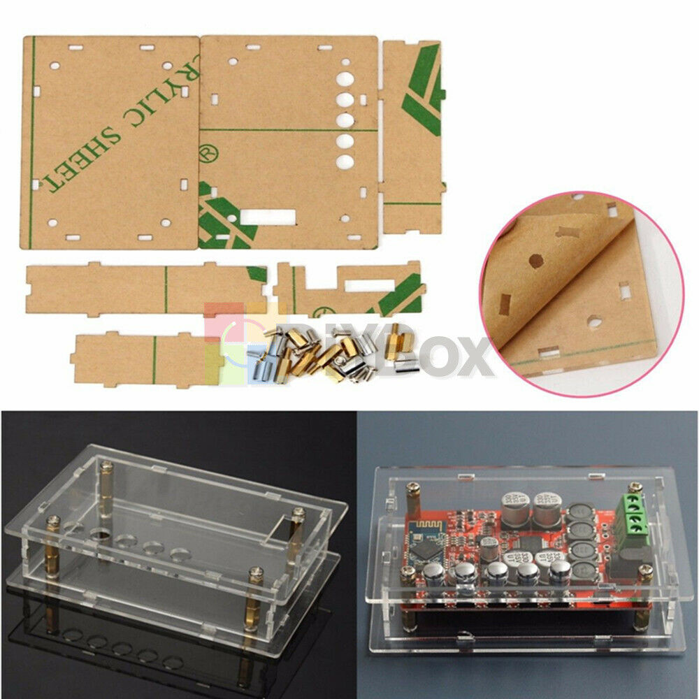 Acrylic Case Cover  For Bluetooth 4.0 Audio Receiver Digital Amplifier TDA7492P