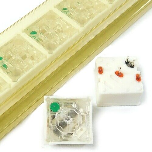 [5pcs] 3.14.100.032 Switch N.O. 35V 0.25A LED Green Au THT