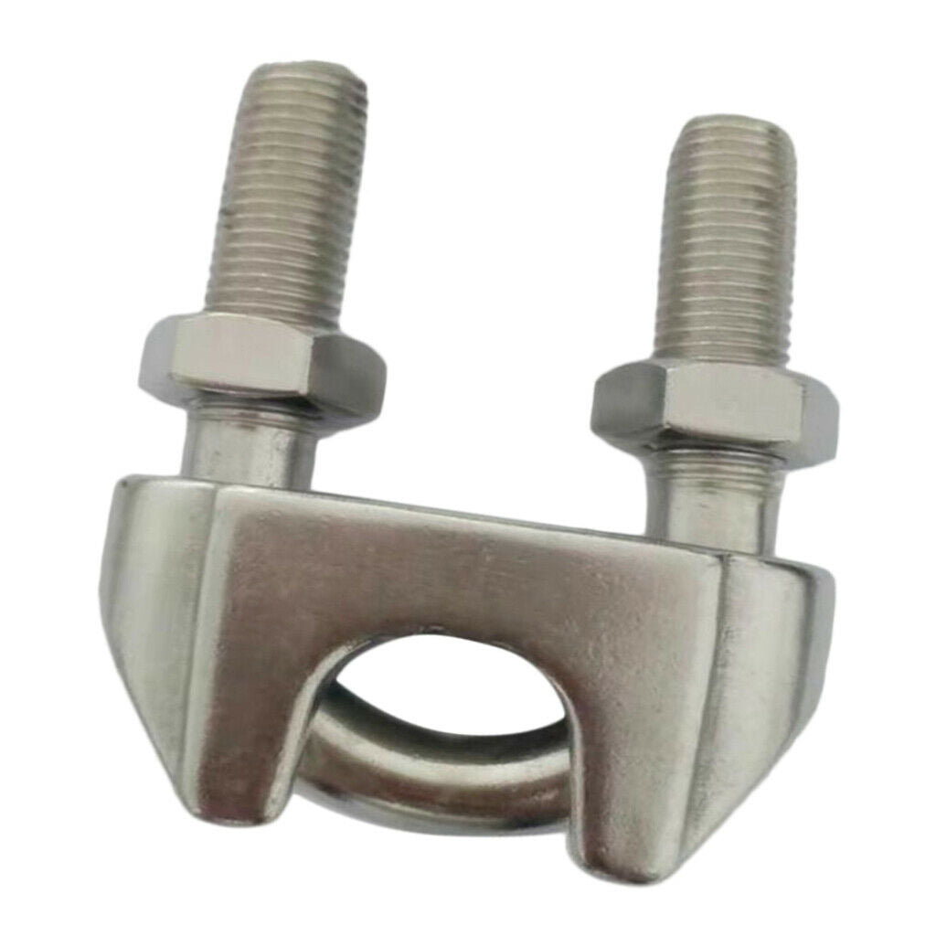 2mm 304 Stainless Steel Wire Rope Clip Clamp Saddle Clips U Bolt Fastener