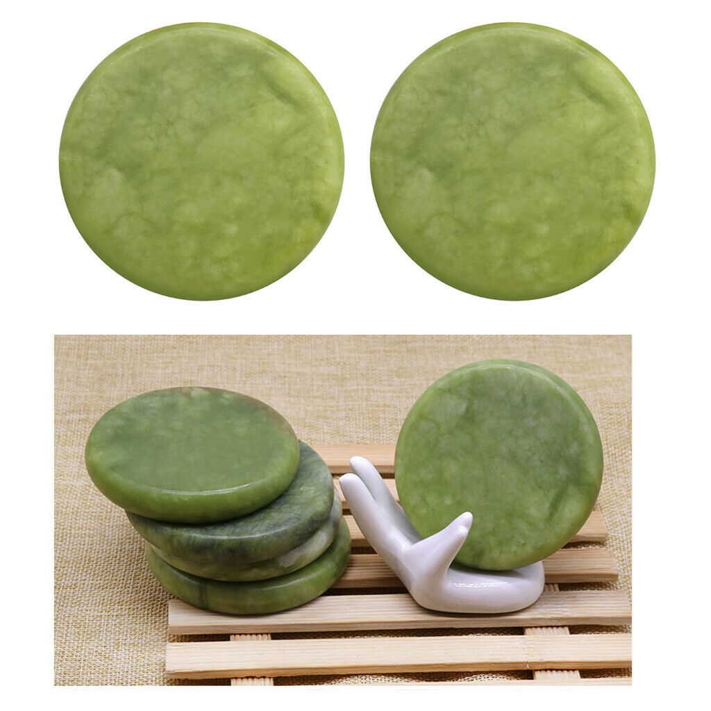 2x Jade Massage Stone Back Arms Beauty Spa Massage Hot Stones Body Relaxing