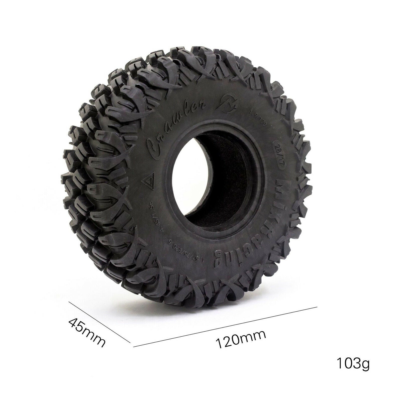 4Pcs 1.9 '' Tire Wheel Tire for SCX10 D90 -4 CC01 1:10 RC Crawler Axial