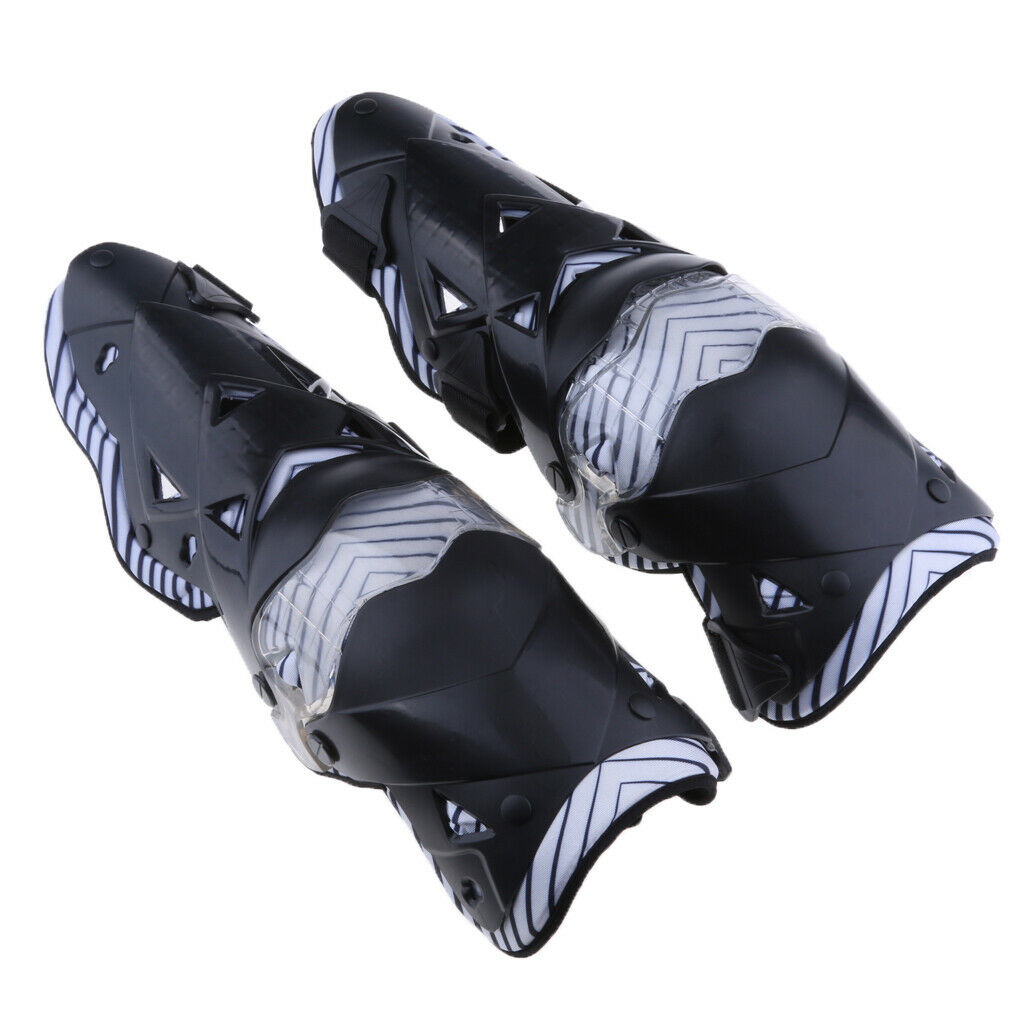2PCS Motorcycle ATV Motocross Body Protective Gear Knee Shin Guard Pad Black